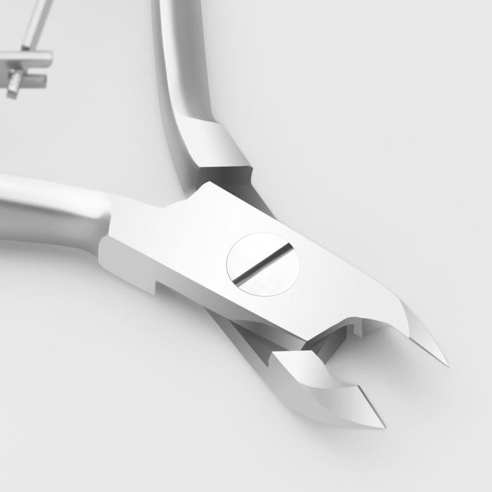 Кусачки маникюрные, для кутикулы, двойная пружина, 10см, рабочая область-4мм, цвет серебристый