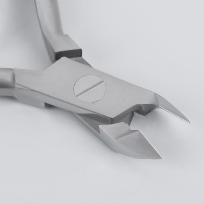 Кусачки маникюрные, для кутикулы, двойная пружина, 10см, рабочая область-6мм, цвет серебристый