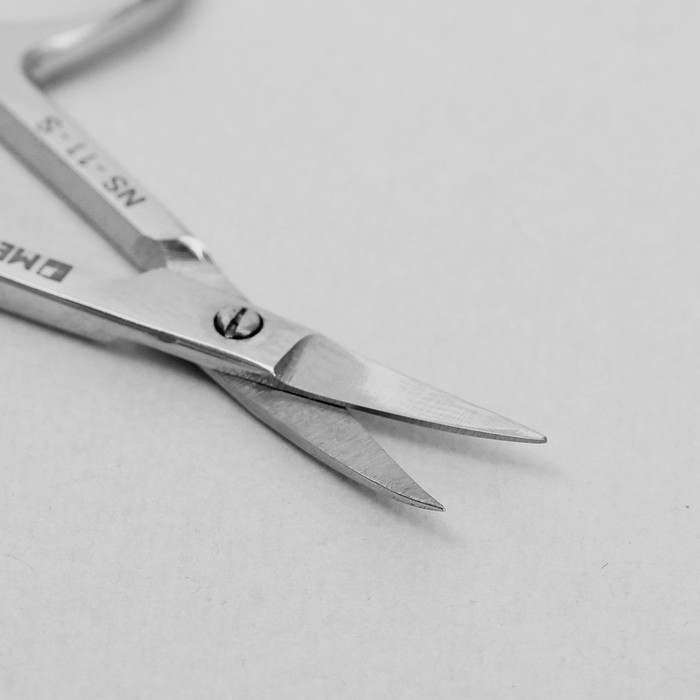 Ножницы маникюрные, широкие, загнутые, 6,5см, цвет серебристый