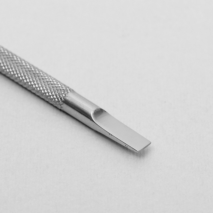 Пушер двусторонний: лопатка, цвет серебристый