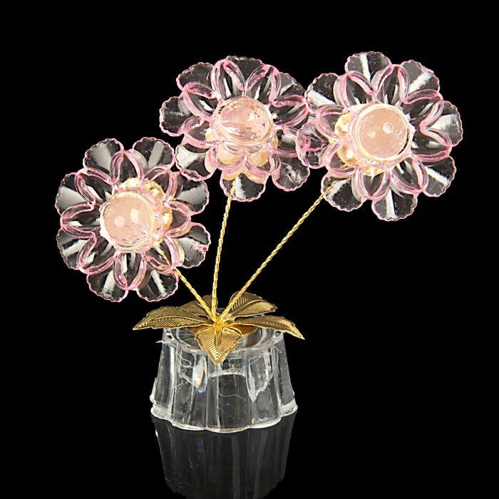 Сувенир "Цветок бусинка 3 цветка" МИКС