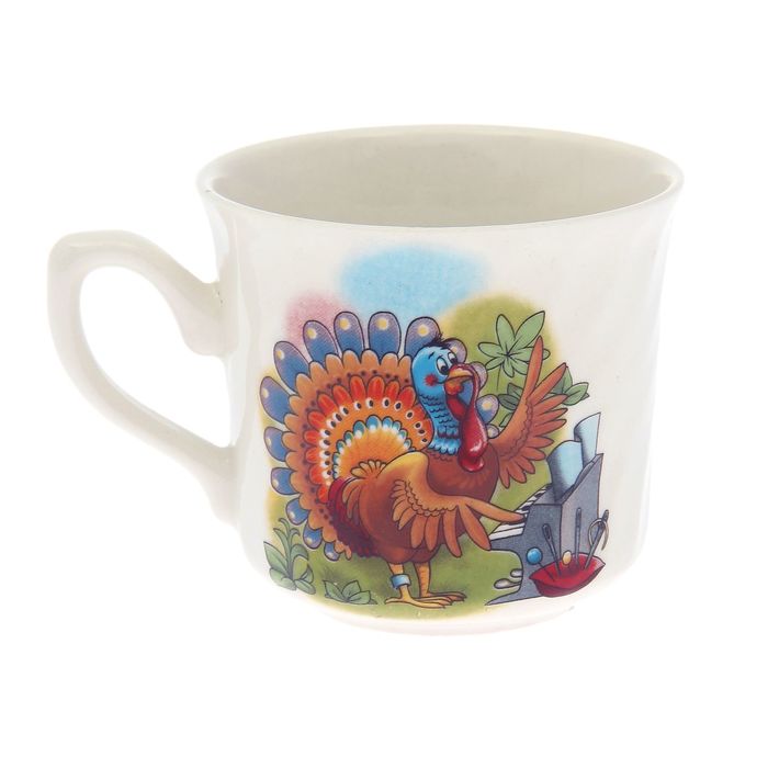 Кружка 220 мл "Забава" алфавит, деколь, микс