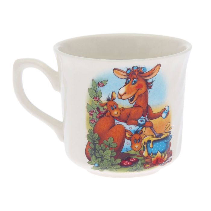 Кружка 220 мл "Забава" алфавит, деколь, микс