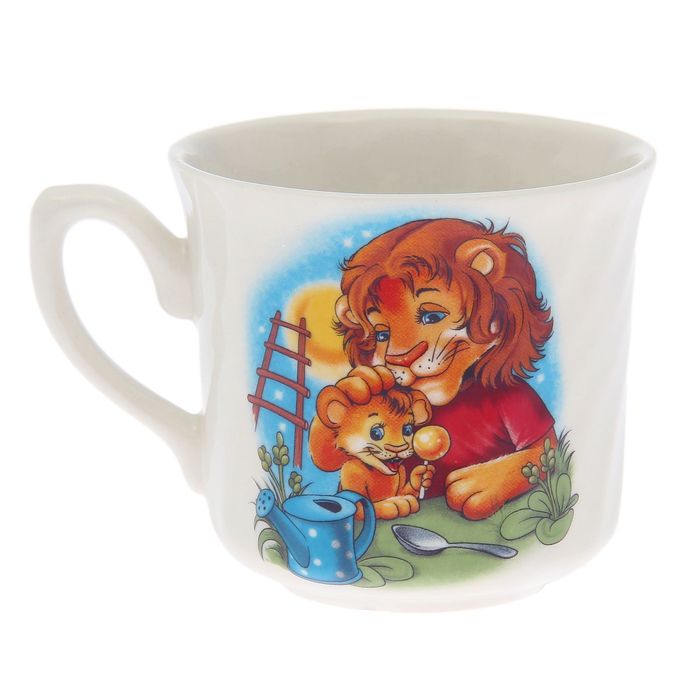 Кружка 220 мл "Забава" алфавит, деколь, микс