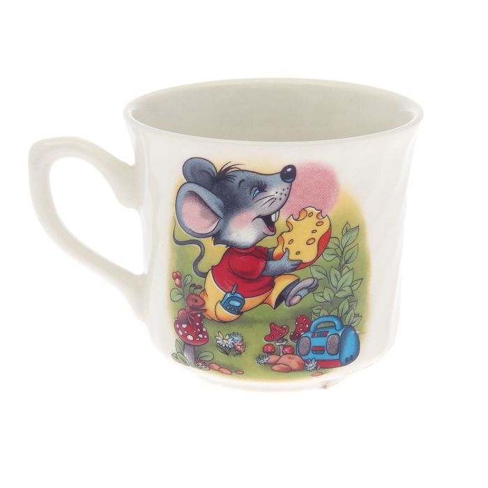 Кружка 220 мл "Забава" алфавит, деколь, микс