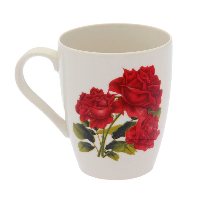 Кружка 400 мл "Прованс" цветы, деколь, микс