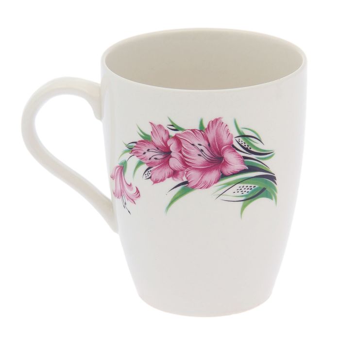 Кружка 400 мл "Прованс" гладиолус, деколь