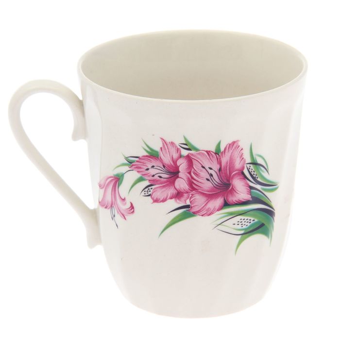 Кружка 350 мл "Волна" гладиолус, деколь