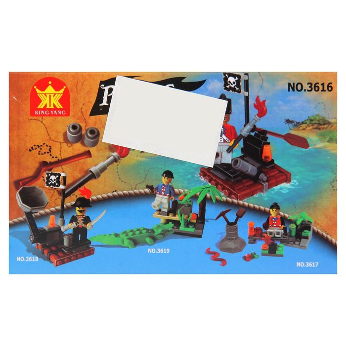 Конструктор «Пираты: пират на плоту», 59 деталей