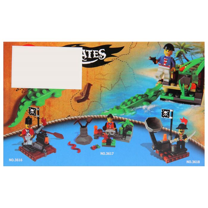 Конструктор «Пираты: атака крокодила», 37 деталей