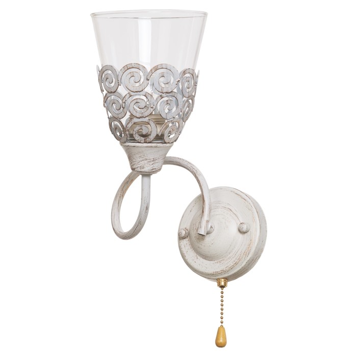 Бра "Сизалия" 60W E14 основание золото с белым 18,5х18х29 см