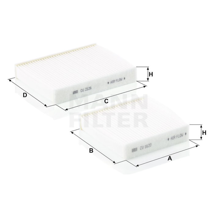 Фильтр салонный MANN-FILTER CU21000-2