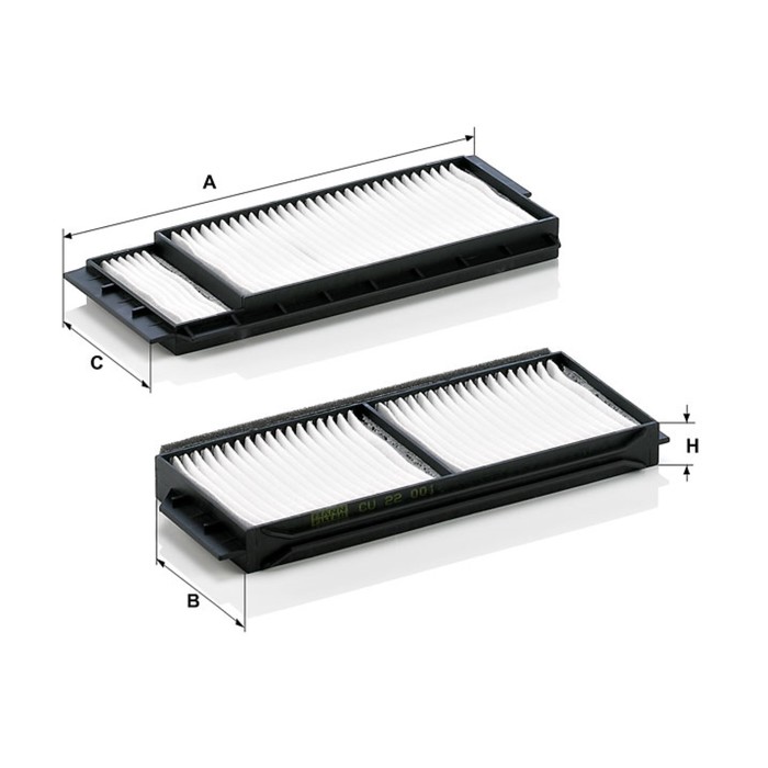 Фильтр салонный MANN-FILTER CU22001-2