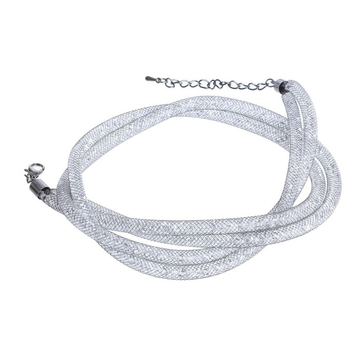 Бусы "Стардаст", цвет бело-серый, 45см