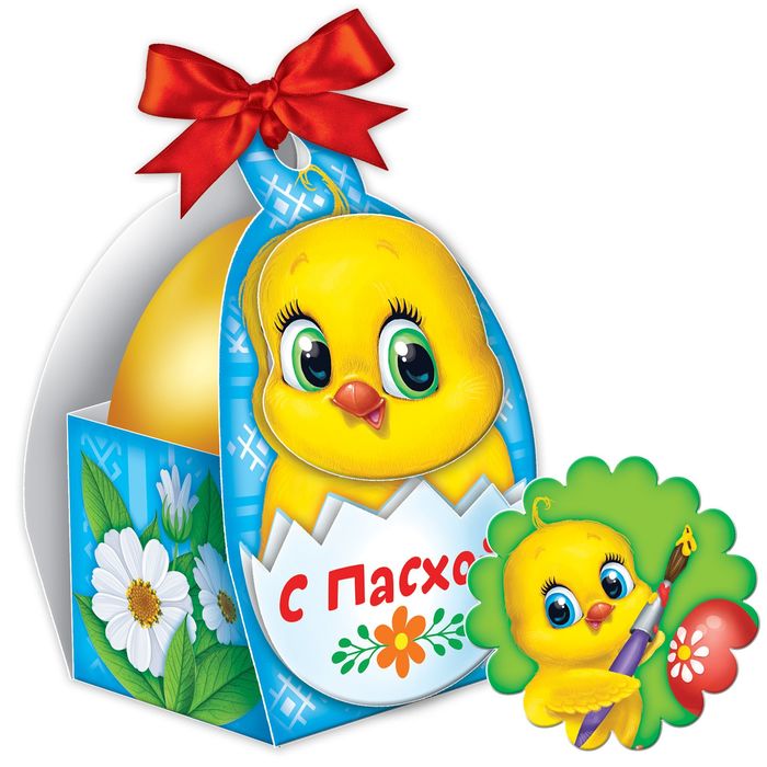 Набор для создания пасхальной открытки "Пасха" + стразы, лента