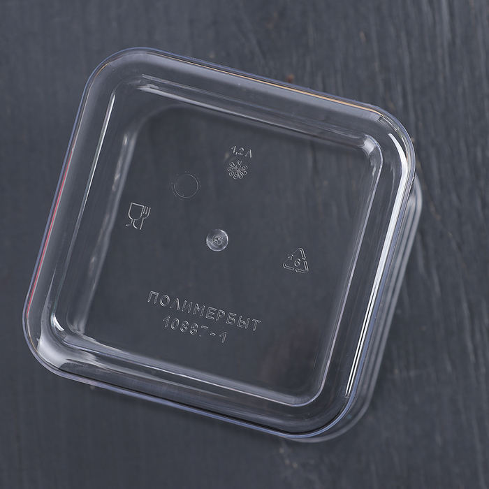 Банка 1,2 л для сыпучих продуктов квадратная, цвет МИКС