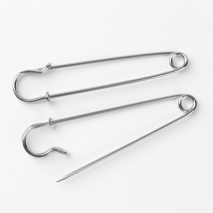 Булавка шляпная, 100мм, цвет серебристый