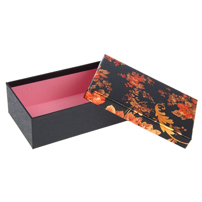 Набор коробок 3в1 "Хохлома", чёрный, 23 х 16 х 10 - 19 х 12 х 6,5 см