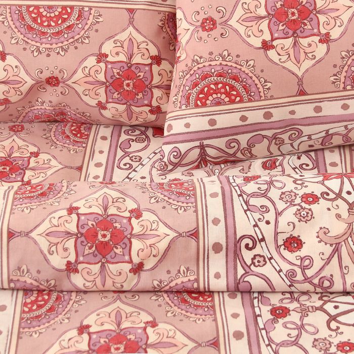 Постельное бельё "Этель" 1.5 сп. Арабеска, размер 143х215 см, 150х214 см, 70х70 см - 2 шт., 100% хлопок, поплин 125 г/м2