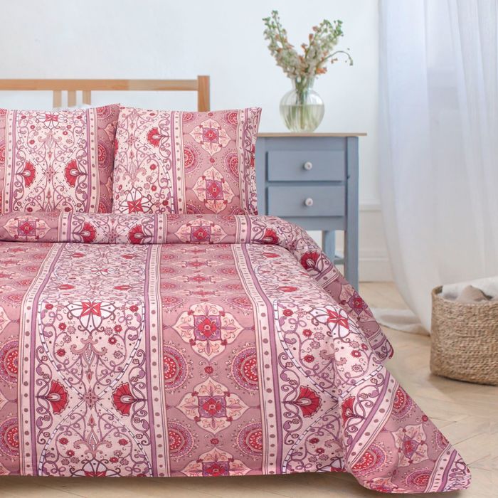 Постельное бельё "Этель" 2 сп. Арабеска, размер 175х215 см, 200х220 см, 70х70 см - 2 шт., 100% хлопок, поплин 125 г/м2