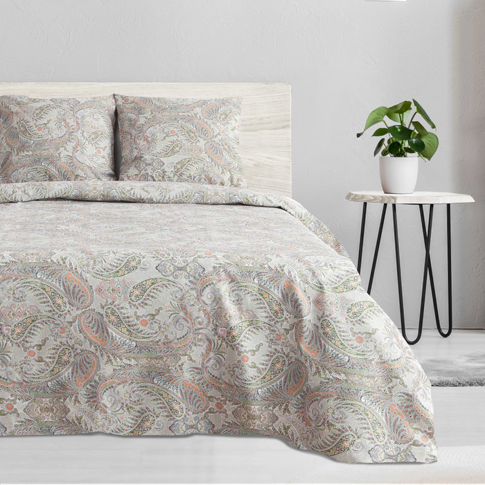 Постельное бельё "Этель" 1.5 сп. Сильвер, размер 143х215 см, 150х214 см, 70х70 см - 2 шт., 100% хлопок, поплин 125 г/м2