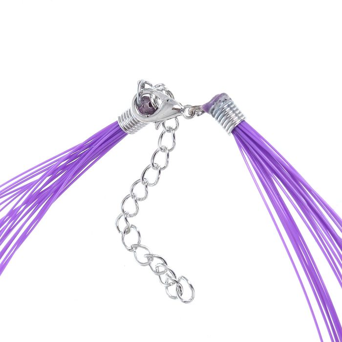 Набор 3 предмета: серьги, бусы, браслет "Каскад", цветной