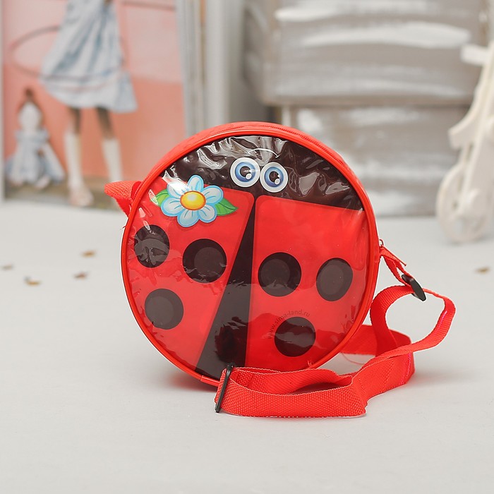 Сумочка детская "Божья коровка" круглая, d=15,5см
