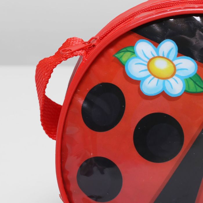Сумочка детская "Божья коровка" круглая, d=15,5см