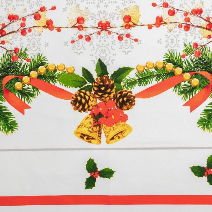 фото Скатерть новогодняя этель "рождественский бал "150х180 см, хлопок 100%