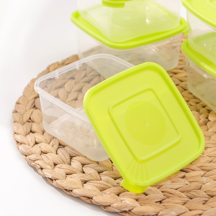 Набор пищевых контейнеров 460 мл "Каскад", 5 шт, цвет МИКС