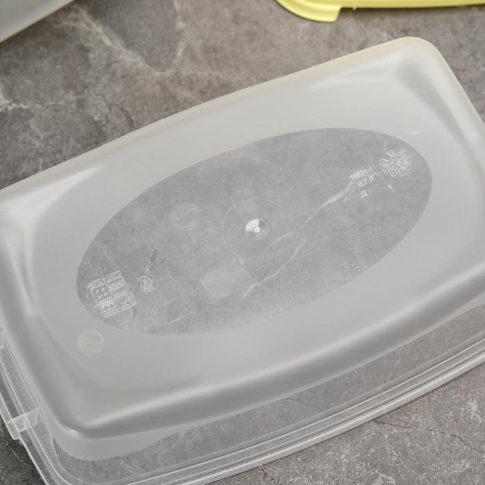 Набор пищевых контейнеров "Каскад", 3 шт: 700 мл; 1,2 л; 2,2 л, цвет МИКС