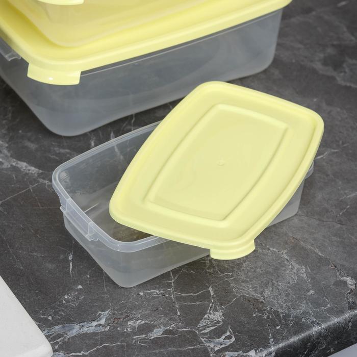 Набор пищевых контейнеров "Каскад", 3 шт: 700 мл; 1,2 л; 2,2 л, цвет МИКС