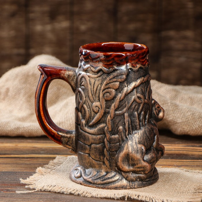 Кружка для пива "Тигр" бронза, 0,8 л