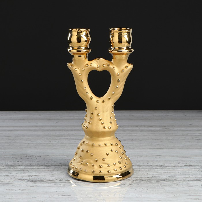 Подсвечник "Канделябр" золото