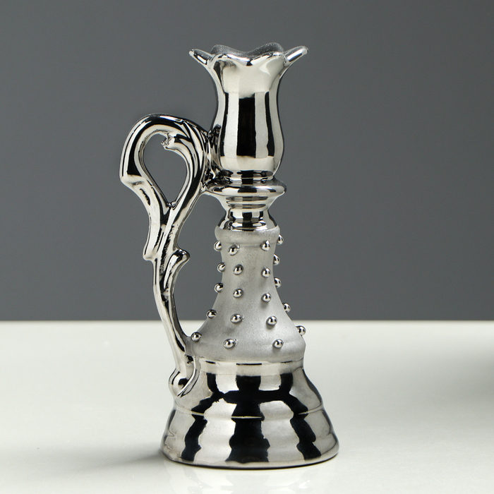 Подсвечник "Лотос" серебро