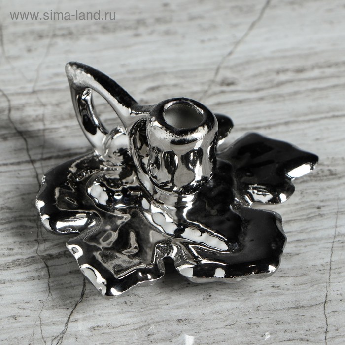

Подсвечник "Листик" серебро