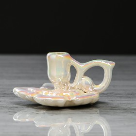 

Подсвечник "Листик" перламутр