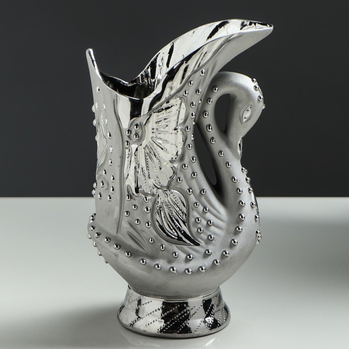 Ваза "Лебедь №3" серебро