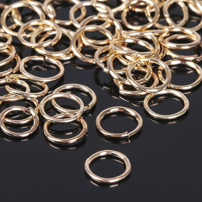 Кольцо соединительное 1×7 мм (набор 50 г, ± 410 шт.) СМ-982, цвет золото кольцо соединительное разъёмное 1 х 8мм набор 50 гр ±410 шт см 982 цвет золото