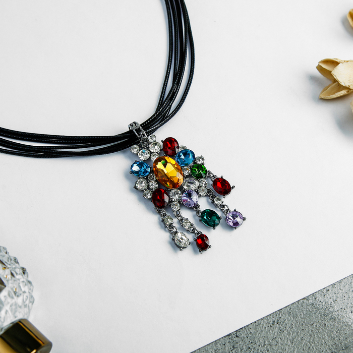 Кулон на шнурке "Абстракция", цветной, 45см