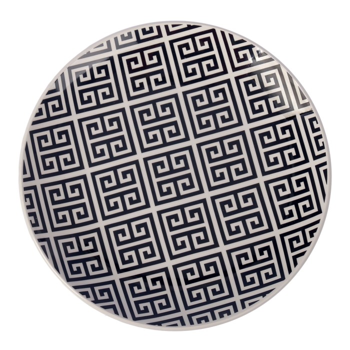 Тарелка мелкая 19 см "Соната. Чёрный", цвет МИКС