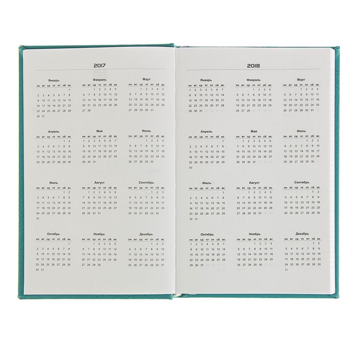 Ежедневник недатированный А5, 160 листов Cervo Aguamarine, кожзам, ляссе