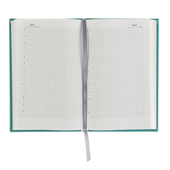 Ежедневник недатированный А5, 160 листов Cervo Aguamarine, кожзам, ляссе