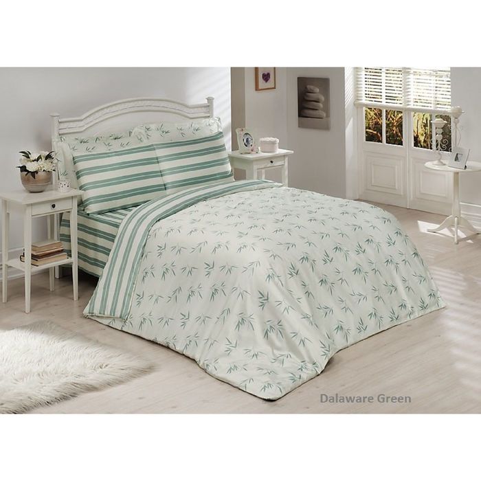 Постельное бельё DELAWERA GREEN 2сп., 230х250, 200x220, 50x70-2 шт., 50x70-2 шт., бамбук 140 г/м²