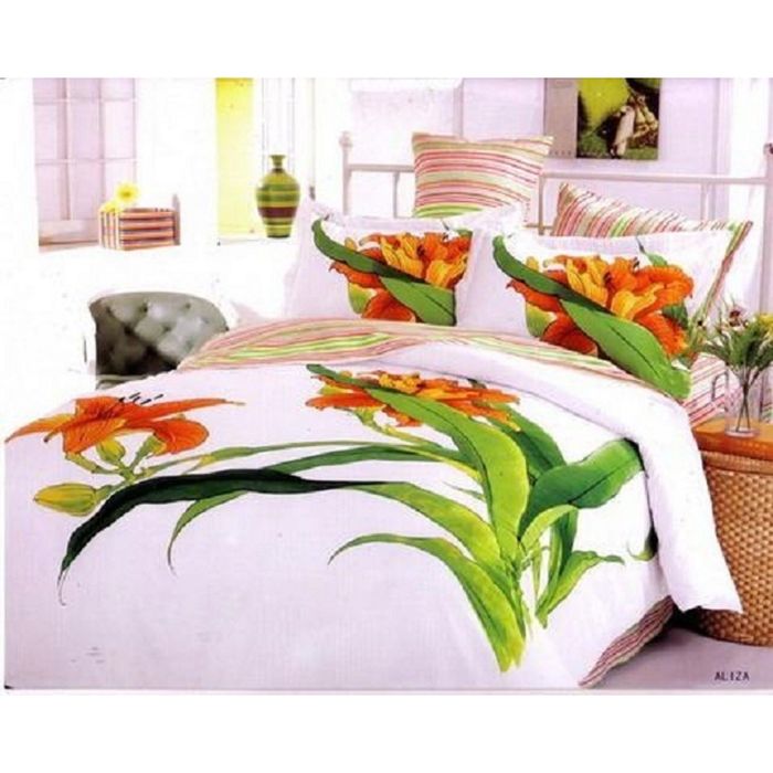 Постельное бельё ALIZA 1,5 сп., 180x240, 160x220, 50x70-1шт., 50x70-1 шт., сатин 120 г/м²