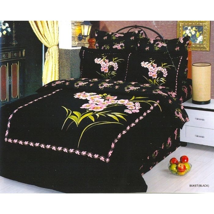 Постельное бельё BUKET 1,5 сп., 180x240, 160x220, 50x70-1шт., 50x70-1 шт., сатин 120 г/м²