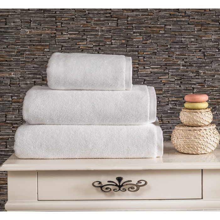 Полотенце MORA, размер 50x90, микрокотон 600 г/м2, цвет белый