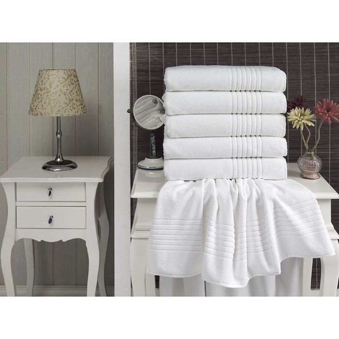 Полотенце  GREN, размер 90x150 см, махра 500 г/м2, цвет белый