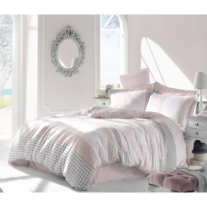 Постельное бельё RISHA 2 сп., 240х260, 200x220, 50х70-4 шт., сатин 125 г/м², цвет розовый