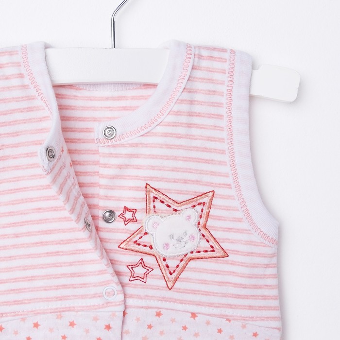 Полукомбинезон детский, рост 62 см, цвет розовый 858_М